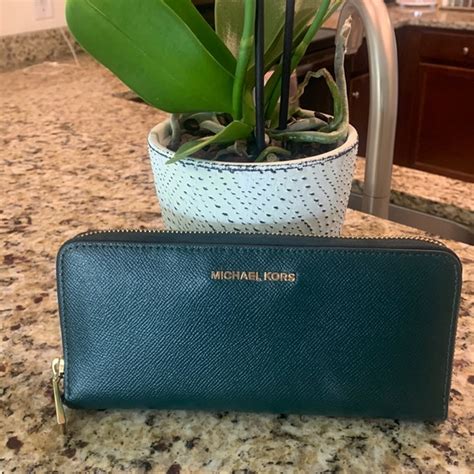 garnet michael kors wallet|Michael Kors racing green wallet.